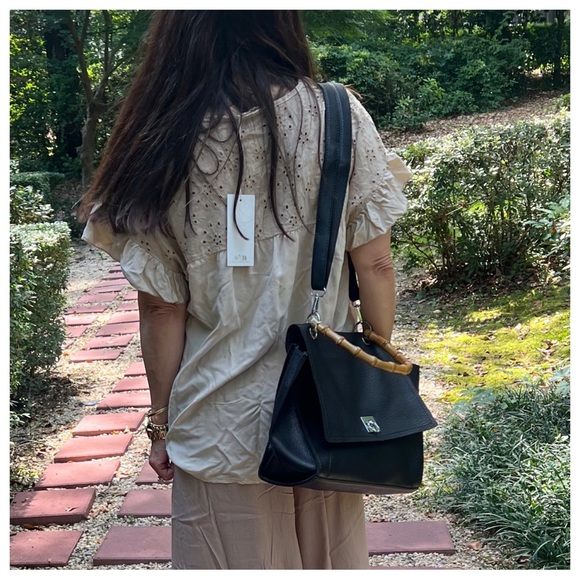 09 Chic Black Satchel Bag From Paris - Picture 5 of 6